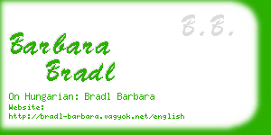barbara bradl business card